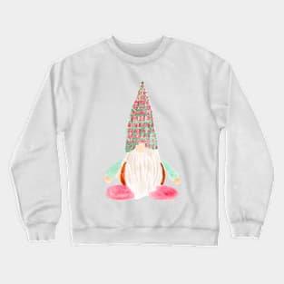 christmas gnomes watercolour painting Crewneck Sweatshirt